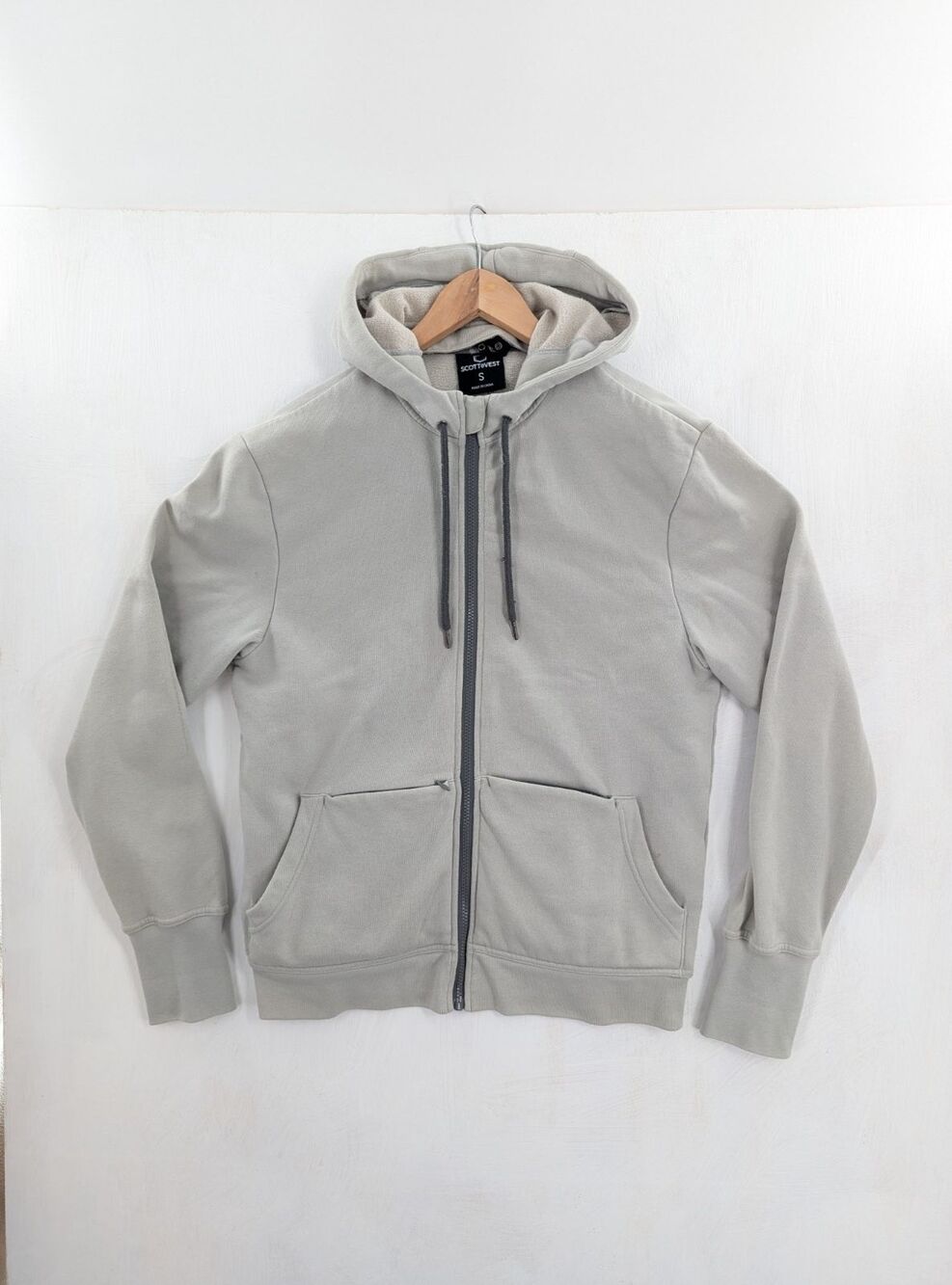 ScotteVest Do Not Disturb Sz S Full Zip Jacket Hoodie Gray  Long Sleeve Pockets